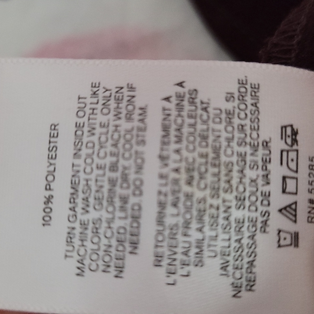 Express Maroon Button Down Blouse, Medium - image 4